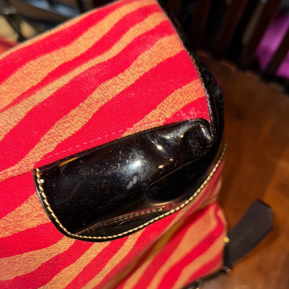 Dooney & Bourke Red and Black Hobo Bag - Picture 13 of 16